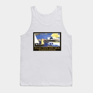 Vintage British Travel Poster: Clacton on Sea Tank Top